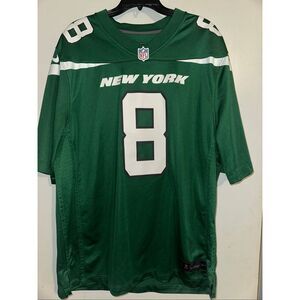 NFL Mens On Field Aaron Rodgers #8 New York Jets Green Jersey Sz XL $130